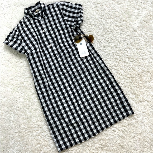 J. Crew Dresses & Skirts - J. Crew Gingham Plaid Shirt Dress